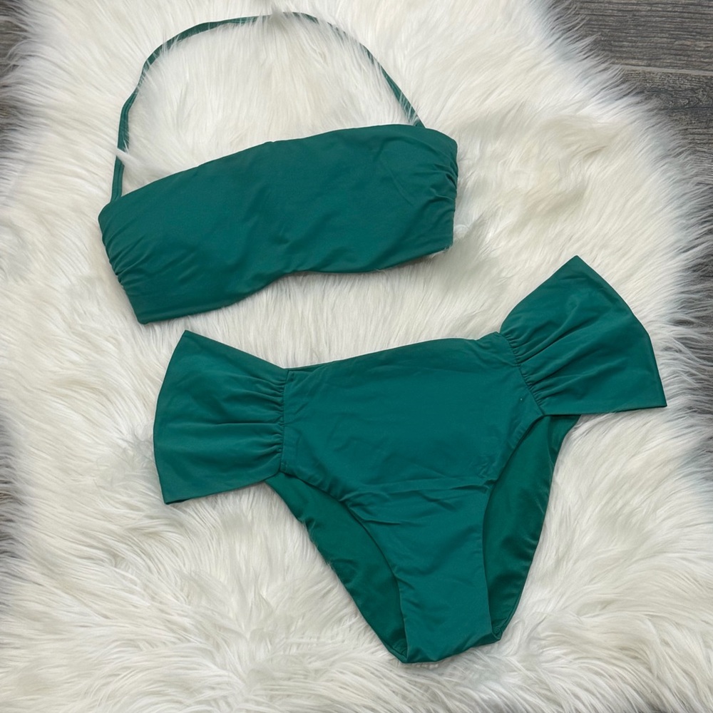 Calzedonia Green Bikini Swim Set Size Medium